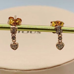 TOUS Short rose Gold Les Classiques Earrings with Diamonds